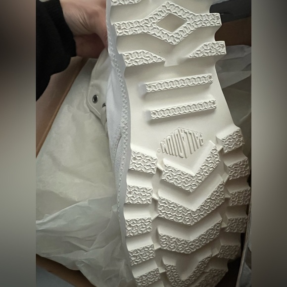 PALLADIUM PAMPA HI high top Canvas lace up boots/sneakers , size 8.5 Star White - Picture 10 of 12